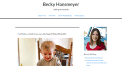 Desktop Screenshot of beckyhansmeyer.com