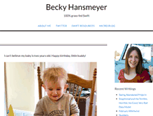 Tablet Screenshot of beckyhansmeyer.com